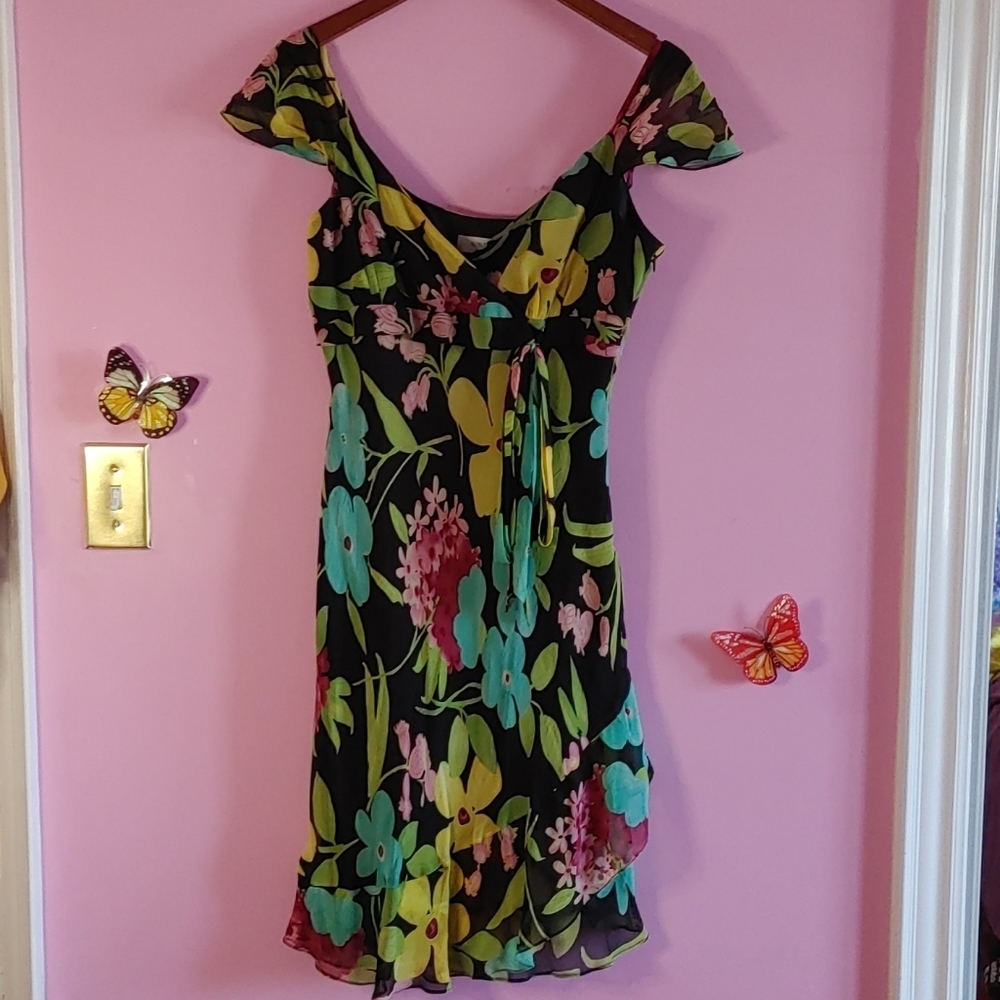 Nine West floral silk dress
